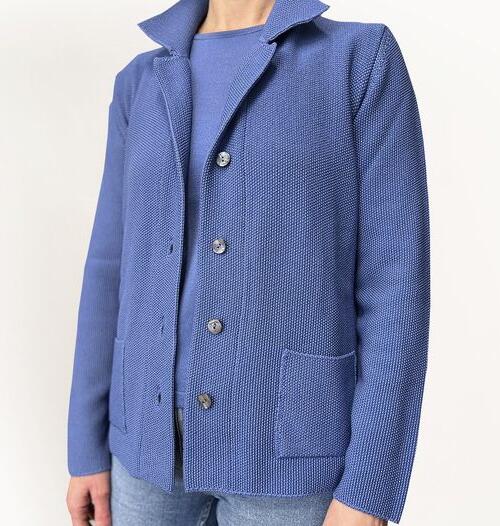 cardigan grana di riso in lana merino 100%